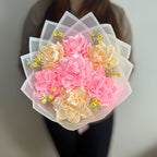 Kytice jiřinek – 7 ks – Blush