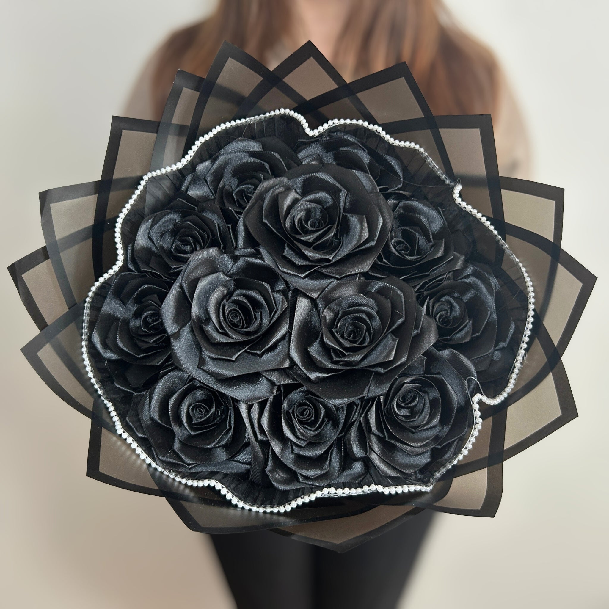 Kytice růží – 12 ks – Černá perla