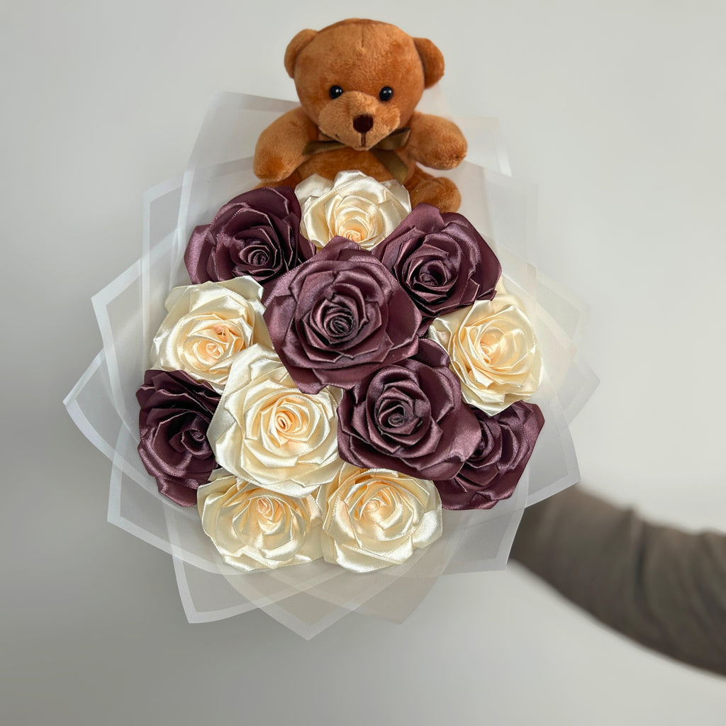 Kytice růží – 12 ks – Teddy