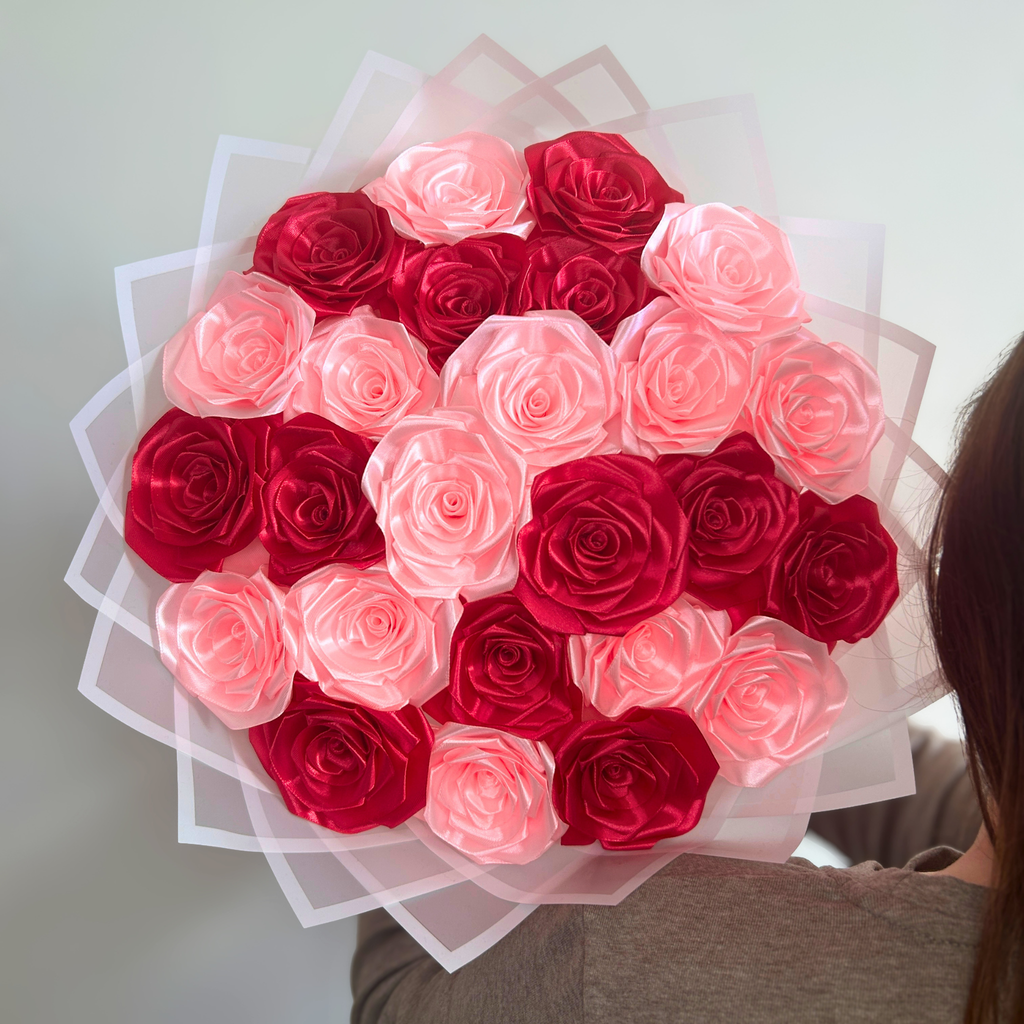 Kytice růží – 25 ks – Pinky