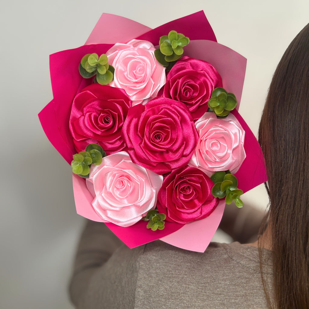 Kytice růží – 7 ks – Rosé