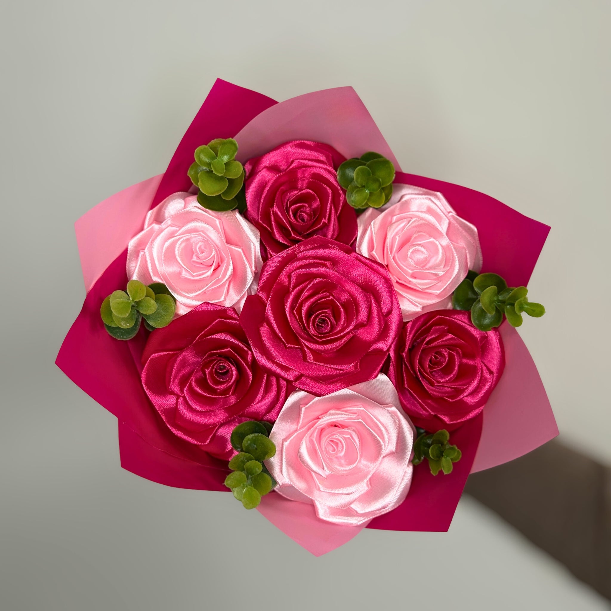 Kytice růží – 7 ks – Rosé