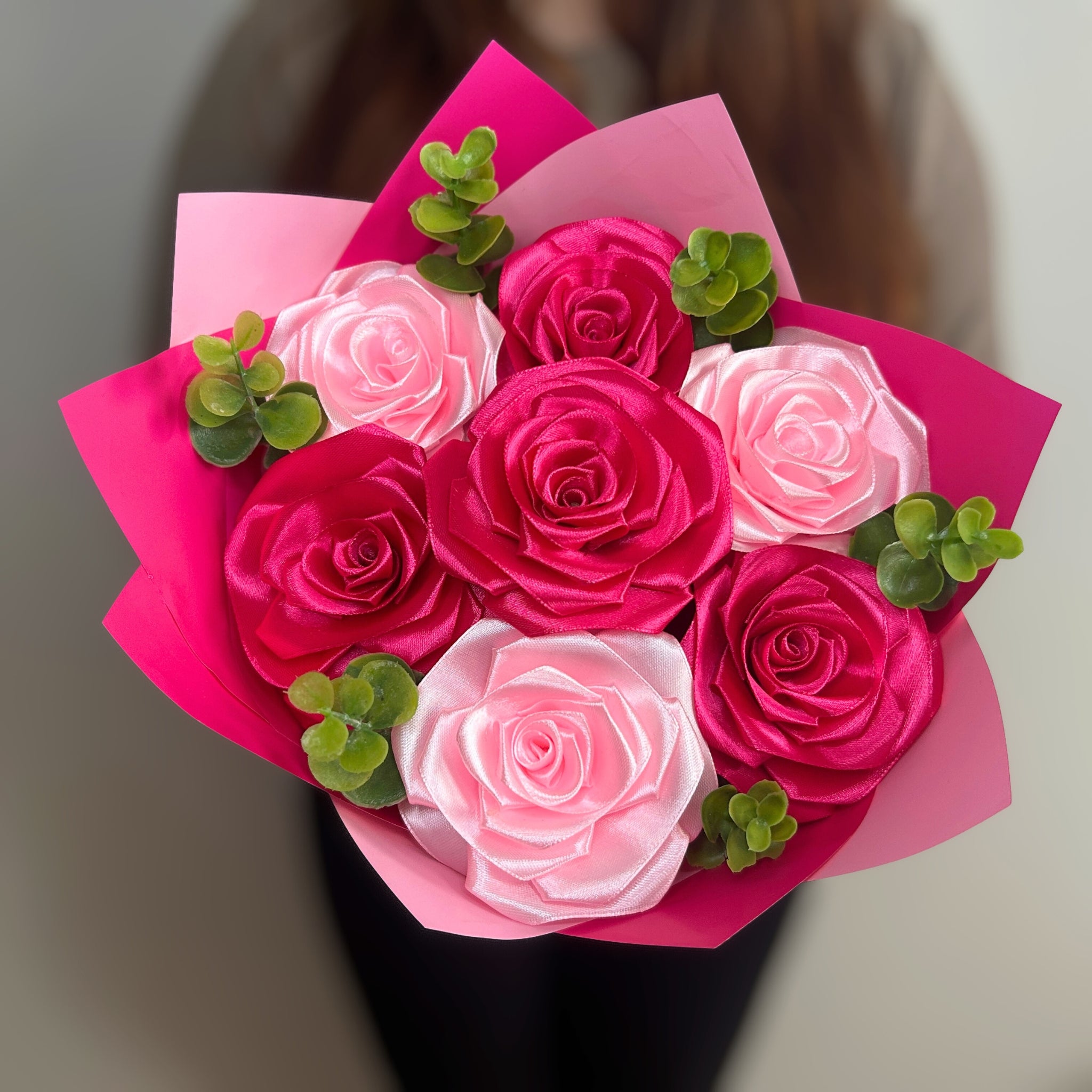 Kytice růží – 7 ks – Rosé