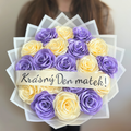 Kytice růží Den matek – 19 ks – Violet