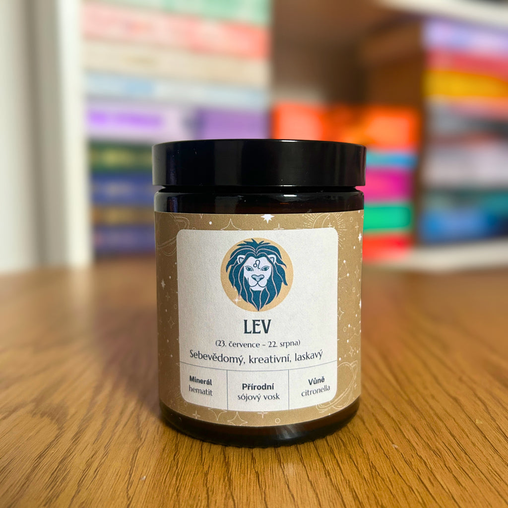Sójová vonná svíčka – Lev
