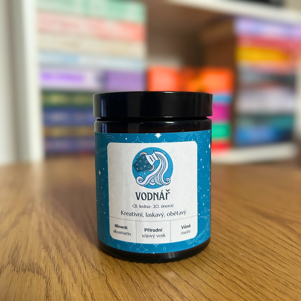 Sójová vonná svíčka – Vodnář